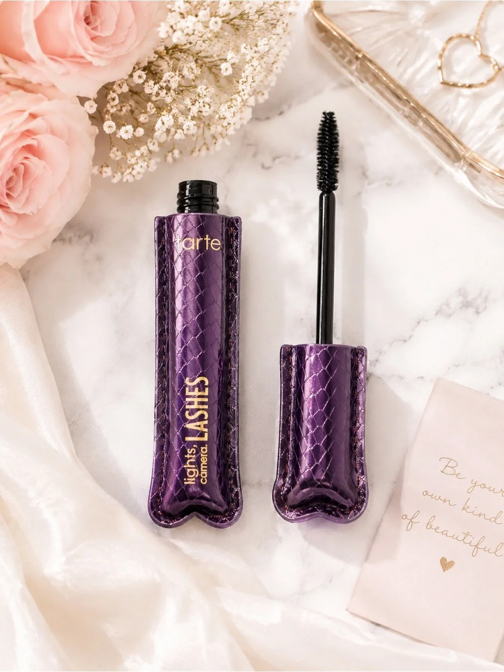 Tarte Lights Camera Lashes 4-in-1 Vegan Mascara Black Full Size NIB